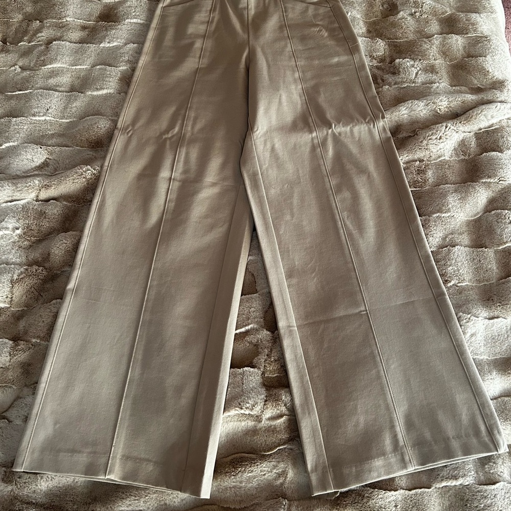 High-Waisted Pull-On Pixie Wide-Leg Pants.